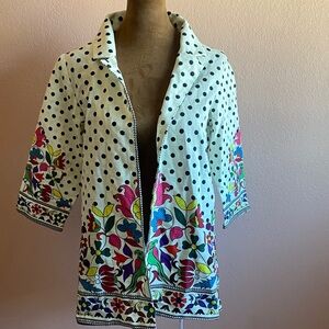 LIMELIGHT Multicolor Floral Polka Dot Blazer